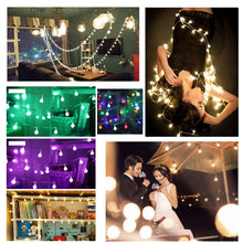 Load image into Gallery viewer, 40 LEDs 3 x AA Batteries Powered String Light with 3-Modes, DC 4.5V, 4m Warm White, 4m Blue Light, 4m Colorful Light, 4m Green Light, 4m Purple Light, 4m Red Light, 4m White Light
