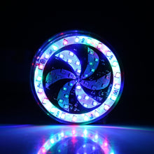 Load image into Gallery viewer, 65 LEDs SMD 2835 Motorcycle Modified Windmill Angel Eyes RGB Light Fire Wheel Light Styling Flash Atmosphere Lamp, Diameter: 8.3cm, DC 12V, 65 LEDs Diameter: 9cm