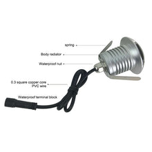 Load image into Gallery viewer, 3W LED Embedded Polarized Buried Lamp IP67 Waterproof Turtle Shell Lamp Outdoor Garden Lawn Lamp, Warm Light 3000K Q3 Three-way Light, Warm Light 3000K Q3