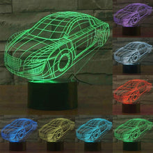 Load image into Gallery viewer, 7 Color Discoloration Creative Visual Stereo Lamp Desk Lamp Night Light, Car Style