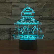 Load image into Gallery viewer, 7 Color Discoloration Creative Visual Stereo Lamp Desk Lamp Night Light, Amusement Park Style
