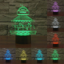 Load image into Gallery viewer, 7 Color Discoloration Creative Visual Stereo Lamp Desk Lamp Night Light, Amusement Park Style