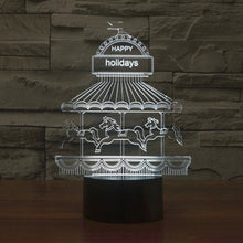 Load image into Gallery viewer, 7 Color Discoloration Creative Visual Stereo Lamp Desk Lamp Night Light, Amusement Park Style