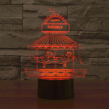 Load image into Gallery viewer, 7 Color Discoloration Creative Visual Stereo Lamp Desk Lamp Night Light, Amusement Park Style