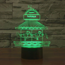 Load image into Gallery viewer, 7 Color Discoloration Creative Visual Stereo Lamp Desk Lamp Night Light, Amusement Park Style