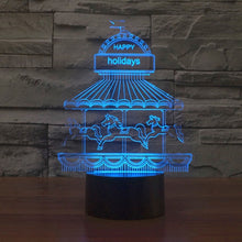 Load image into Gallery viewer, 7 Color Discoloration Creative Visual Stereo Lamp Desk Lamp Night Light, Amusement Park Style