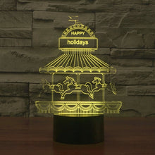 Load image into Gallery viewer, 7 Color Discoloration Creative Visual Stereo Lamp Desk Lamp Night Light, Amusement Park Style