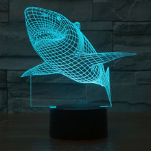 Load image into Gallery viewer, 7 Color Discoloration Creative Visual Stereo Lamp Desk Lamp Night Light, Shark Style