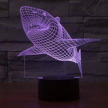 Load image into Gallery viewer, 7 Color Discoloration Creative Visual Stereo Lamp Desk Lamp Night Light, Shark Style