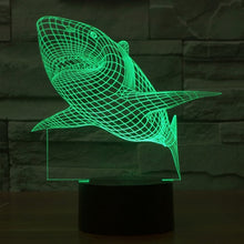 Load image into Gallery viewer, 7 Color Discoloration Creative Visual Stereo Lamp Desk Lamp Night Light, Shark Style
