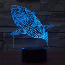 Load image into Gallery viewer, 7 Color Discoloration Creative Visual Stereo Lamp Desk Lamp Night Light, Shark Style