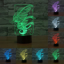 Load image into Gallery viewer, 7 Colour Discoloration Creative Visual Stereo Lamp Desk Lamp Night Light, Hippocampus Style