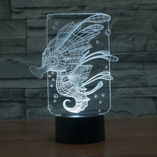 Load image into Gallery viewer, 7 Colour Discoloration Creative Visual Stereo Lamp Desk Lamp Night Light, Hippocampus Style