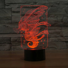Load image into Gallery viewer, 7 Colour Discoloration Creative Visual Stereo Lamp Desk Lamp Night Light, Hippocampus Style
