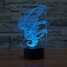 Load image into Gallery viewer, 7 Colour Discoloration Creative Visual Stereo Lamp Desk Lamp Night Light, Hippocampus Style