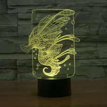 Load image into Gallery viewer, 7 Colour Discoloration Creative Visual Stereo Lamp Desk Lamp Night Light, Hippocampus Style