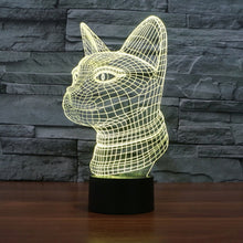 Load image into Gallery viewer, 7 Color Discoloration Creative Visual Stereo Lamp Desk Lamp Night Light, Side Face Cat Style