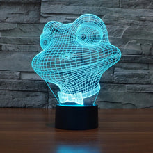 Load image into Gallery viewer, 7 Color Discoloration Creative Visual Stereo Lamp Desk Lamp Night Light, Frog Style