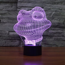 Load image into Gallery viewer, 7 Color Discoloration Creative Visual Stereo Lamp Desk Lamp Night Light, Frog Style