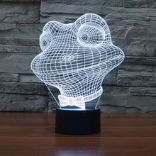 Load image into Gallery viewer, 7 Color Discoloration Creative Visual Stereo Lamp Desk Lamp Night Light, Frog Style