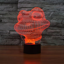 Load image into Gallery viewer, 7 Color Discoloration Creative Visual Stereo Lamp Desk Lamp Night Light, Frog Style