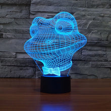 Load image into Gallery viewer, 7 Color Discoloration Creative Visual Stereo Lamp Desk Lamp Night Light, Frog Style