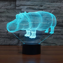 Load image into Gallery viewer, 7 Color Discoloration Creative Visual Stereo Lamp Desk Lamp Night Light, Rhino Style