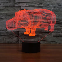 Load image into Gallery viewer, 7 Color Discoloration Creative Visual Stereo Lamp Desk Lamp Night Light, Rhino Style