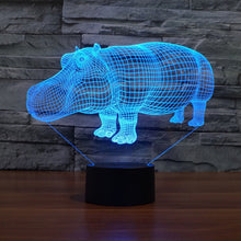 Load image into Gallery viewer, 7 Color Discoloration Creative Visual Stereo Lamp Desk Lamp Night Light, Rhino Style