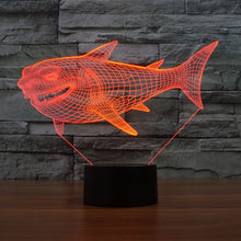 Load image into Gallery viewer, 7 Color Discoloration Creative Visual Stereo Lamp Desk Lamp Night Light, Side Face Shark Style