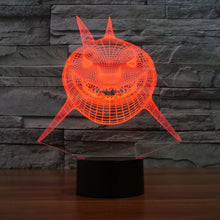 Load image into Gallery viewer, 7 Color Discoloration Creative Visual Stereo Lamp Desk Lamp Night Light, Positive Face Shark Style