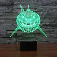 Load image into Gallery viewer, 7 Color Discoloration Creative Visual Stereo Lamp Desk Lamp Night Light, Positive Face Shark Style