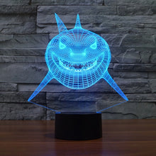 Load image into Gallery viewer, 7 Color Discoloration Creative Visual Stereo Lamp Desk Lamp Night Light, Positive Face Shark Style