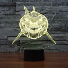 Load image into Gallery viewer, 7 Color Discoloration Creative Visual Stereo Lamp Desk Lamp Night Light, Positive Face Shark Style