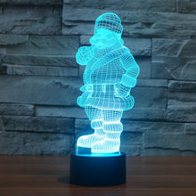 Load image into Gallery viewer, 7 Color Discoloration Creative Visual Stereo Lamp Desk Lamp Night Light, Santa Claus Style