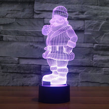 Load image into Gallery viewer, 7 Color Discoloration Creative Visual Stereo Lamp Desk Lamp Night Light, Santa Claus Style