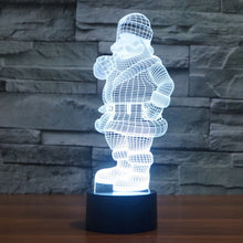 Load image into Gallery viewer, 7 Color Discoloration Creative Visual Stereo Lamp Desk Lamp Night Light, Santa Claus Style