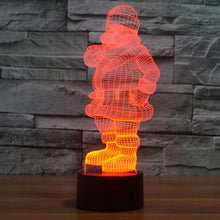 Load image into Gallery viewer, 7 Color Discoloration Creative Visual Stereo Lamp Desk Lamp Night Light, Santa Claus Style