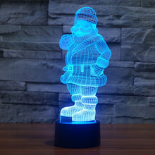Load image into Gallery viewer, 7 Color Discoloration Creative Visual Stereo Lamp Desk Lamp Night Light, Santa Claus Style