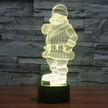 Load image into Gallery viewer, 7 Color Discoloration Creative Visual Stereo Lamp Desk Lamp Night Light, Santa Claus Style