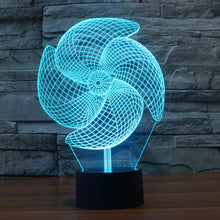 Load image into Gallery viewer, 7 Color Discoloration Creative Visual Stereo Lamp Desk Lamp Night Light, Big Pinwheel Style