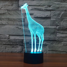 Load image into Gallery viewer, 7 Color Discoloration Creative Visual Stereo Lamp Desk Lamp Night Light, Giraffe Style