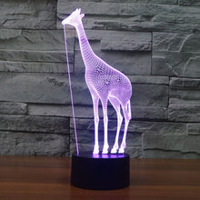 Load image into Gallery viewer, 7 Color Discoloration Creative Visual Stereo Lamp Desk Lamp Night Light, Giraffe Style