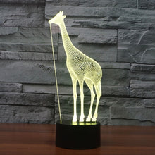 Load image into Gallery viewer, 7 Color Discoloration Creative Visual Stereo Lamp Desk Lamp Night Light, Giraffe Style