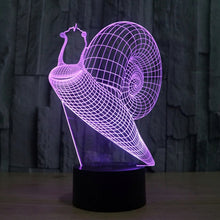 Load image into Gallery viewer, 7 Color Discoloration Creative Visual Stereo Lamp Desk Lamp Night Light, Snail Style