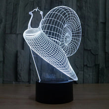 Load image into Gallery viewer, 7 Color Discoloration Creative Visual Stereo Lamp Desk Lamp Night Light, Snail Style