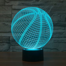 Load image into Gallery viewer, 7 Color Discoloration Creative Visual Stereo Lamp Desk Lamp Night Light, Basketball Style
