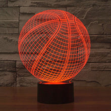 Load image into Gallery viewer, 7 Color Discoloration Creative Visual Stereo Lamp Desk Lamp Night Light, Basketball Style