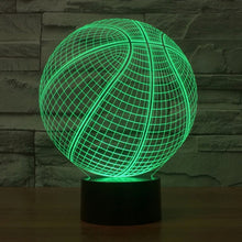 Load image into Gallery viewer, 7 Color Discoloration Creative Visual Stereo Lamp Desk Lamp Night Light, Basketball Style