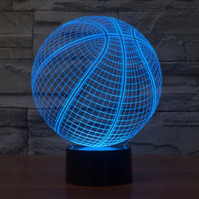 Load image into Gallery viewer, 7 Color Discoloration Creative Visual Stereo Lamp Desk Lamp Night Light, Basketball Style